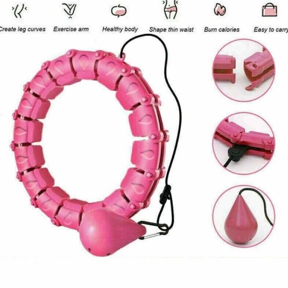 Custom Knots Weighted Hoola Fitness Hoop Adult Smart Hula Thin Waist Weight Loss - Picture 2 of 9
